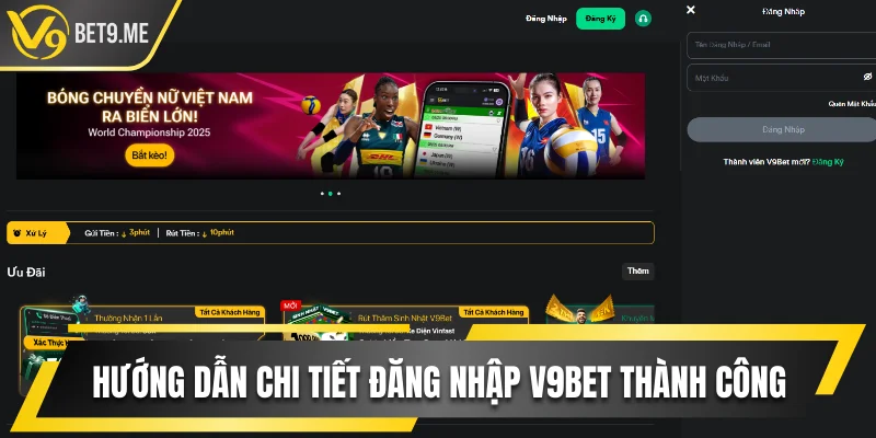 Hướng dẫn chi tiết đăng nhập V9bet thành công