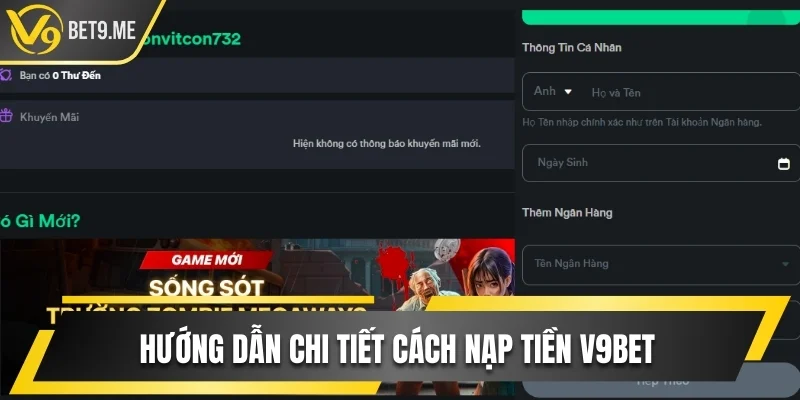 Nạp Tiền V9bet Siêu Tốc, Nhận Thưởng Lên Đến 2 Triệu Đồng